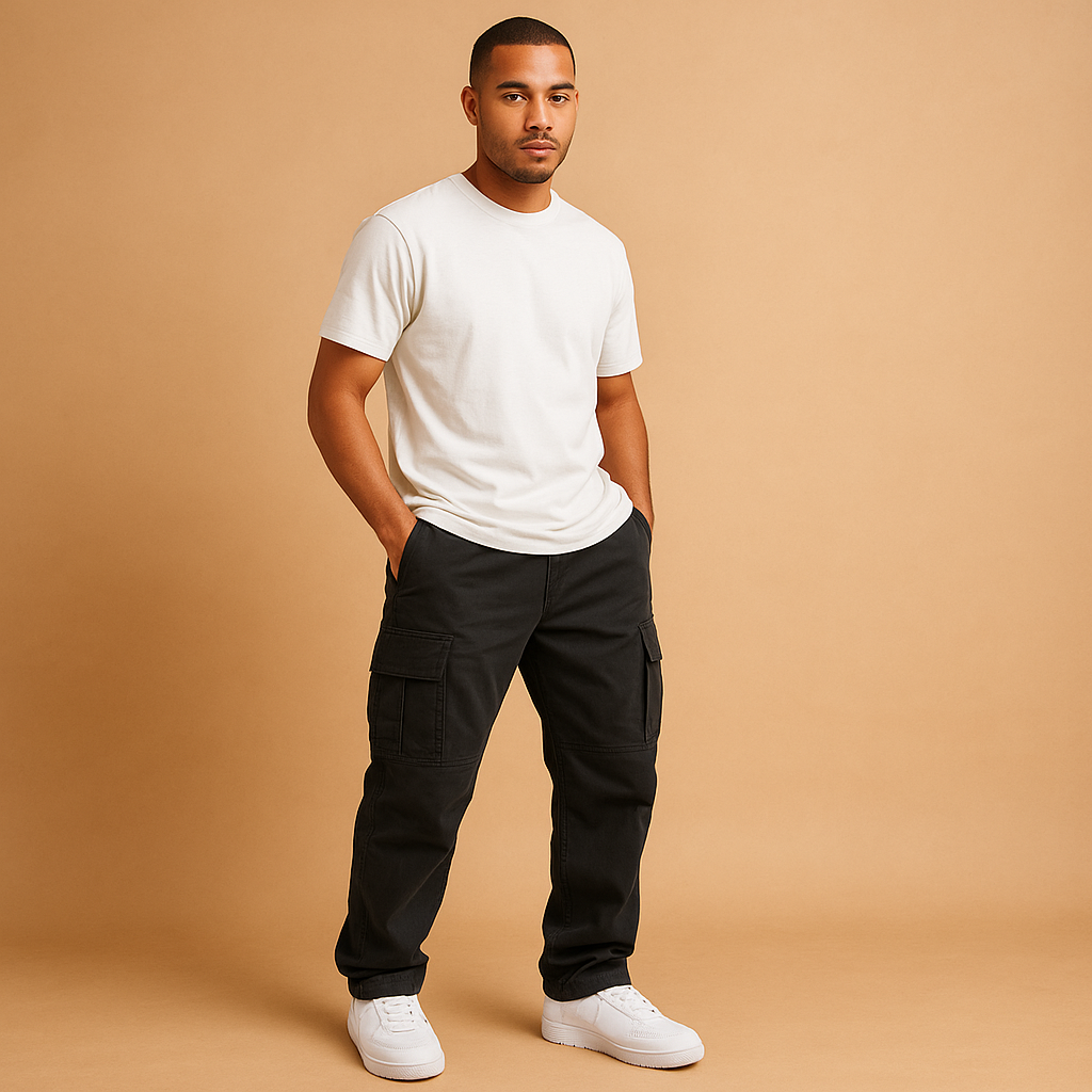 Pantaloni Uomo Tasche Orientate Vestibilità Dritta - Brentozzi