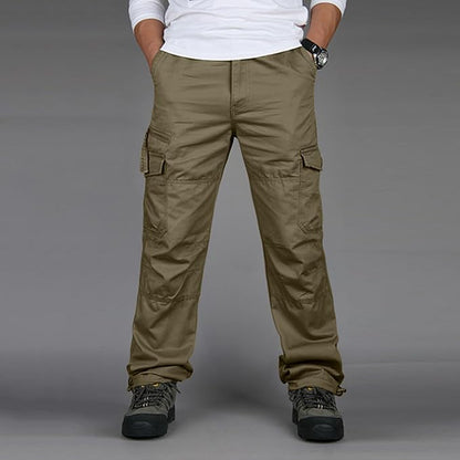 Pantaloni Cargo Uomo Chino Lunghi Regular