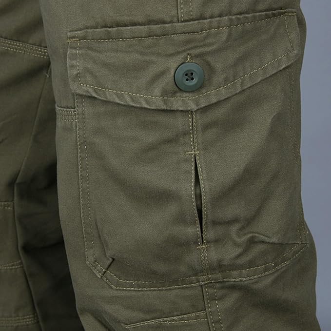 Pantaloni Cargo Uomo Taglio Dritto Funzionali