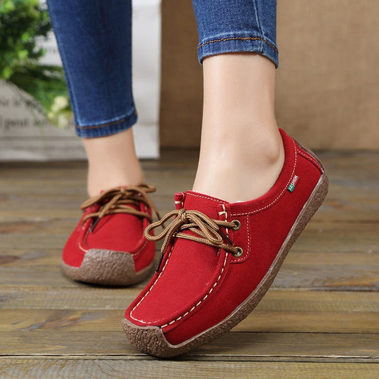 Ballerine Donna in Pelle Scamosciata Sintetica Stile Casual - Vesarelli