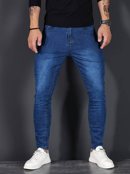 Jeans Uomo Skinny Slim Fit con Chiusura a Zip - Brentozzi