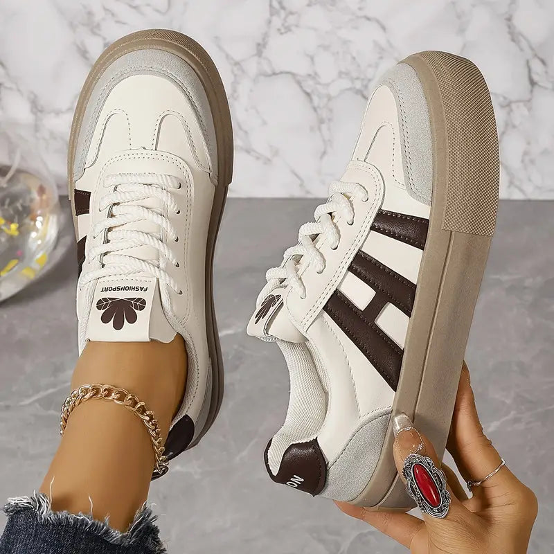 Sneaker Donna Comode Stile Retrò con Lacci