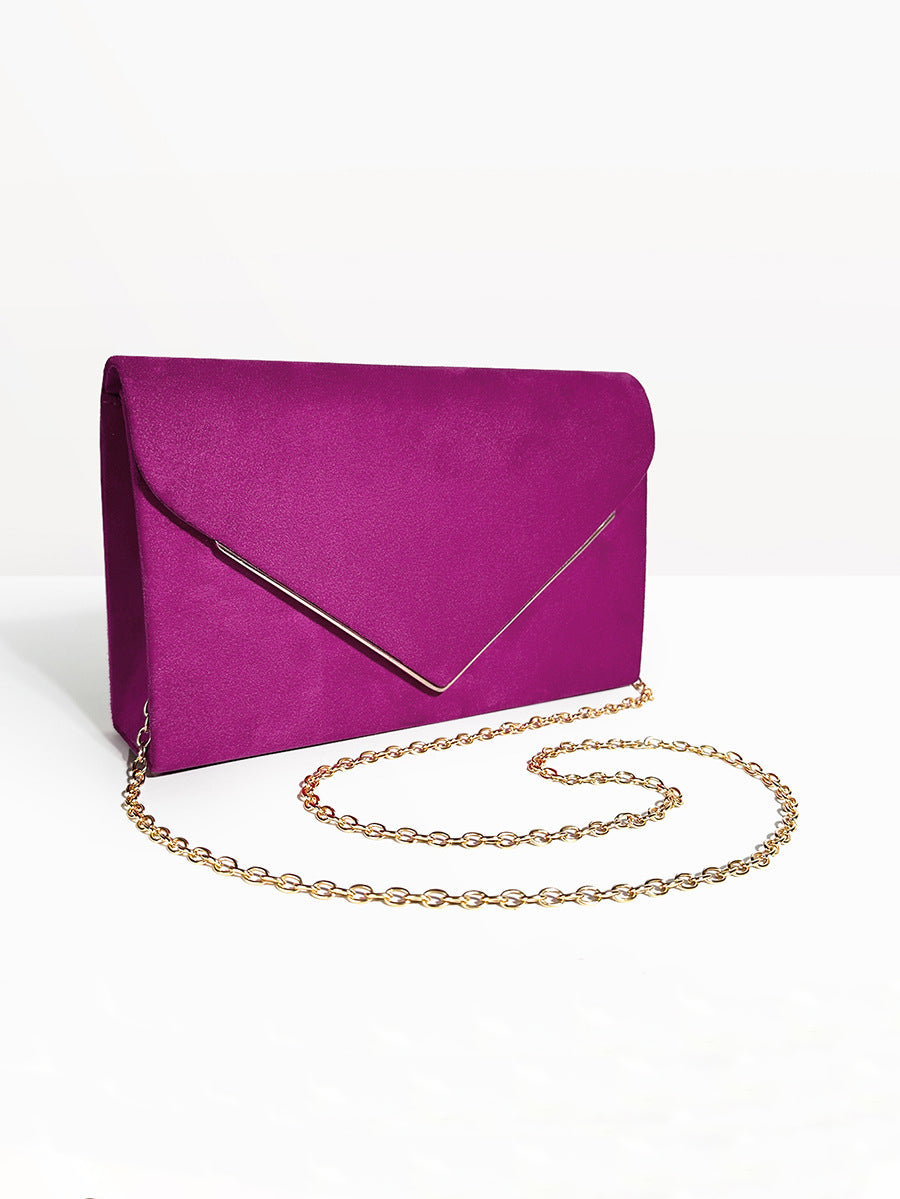 Clutch Donna in Velluto Effetto Camoscio Elegante