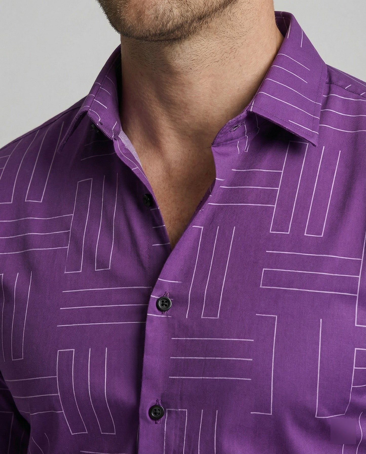 Camicia Uomo Business Collo Squadrato Slim Fit