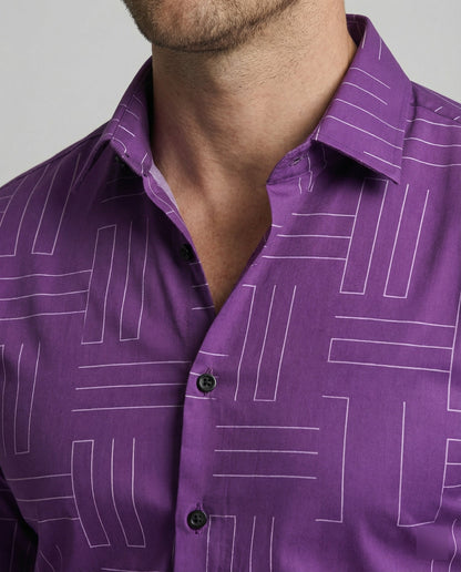 Camicia Uomo Business Collo Squadrato Slim Fit
