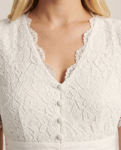 Abito da Sposa Donna in Pizzo Stile Romantico