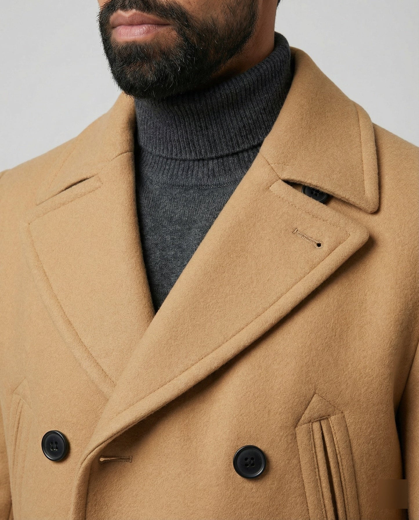 Cappotto Uomo in Lana Elegante Doppio Petto