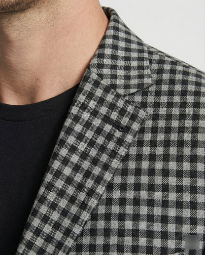 Giacca Uomo Slim Fit Monopetto Tessuto Glencheck