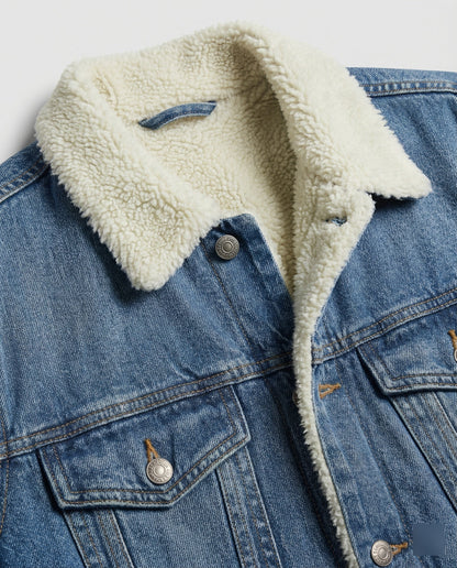 Giacca Denim Uomo Invernale Calda