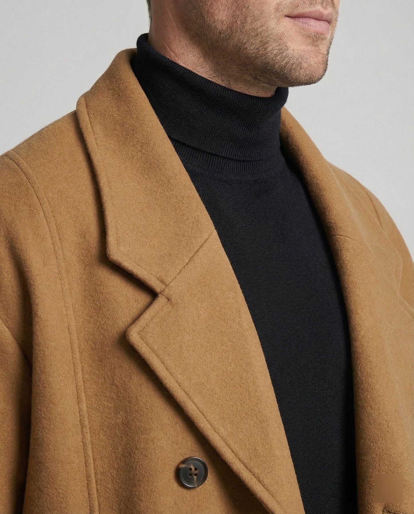 Cappotto Uomo Effetto Lana Stile Elegante