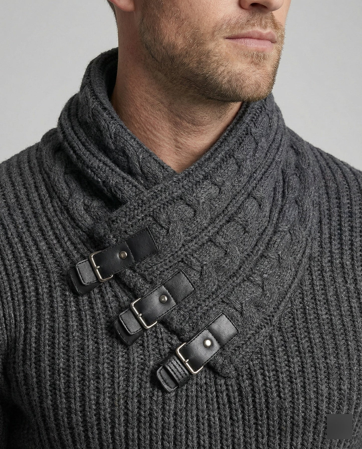 Maglione Uomo Maglia Asimmetrica Stile Casual