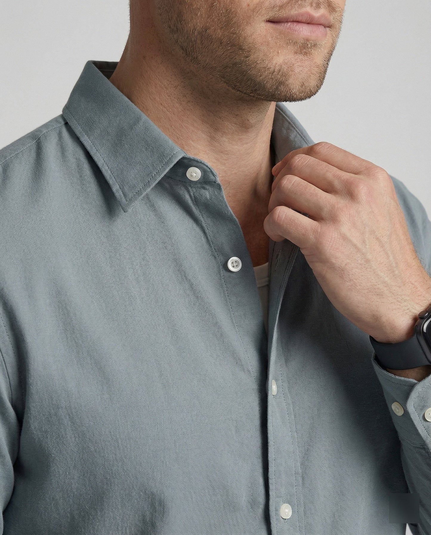 Camicia Uomo Manica Lunga Mix Lino