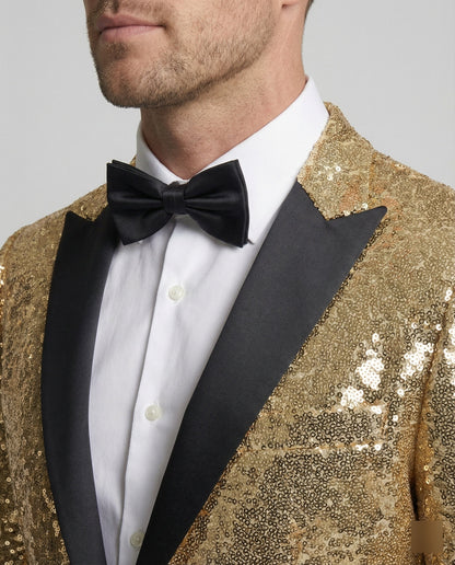 Blazer Uomo Paillettes Lucido Slim Fit