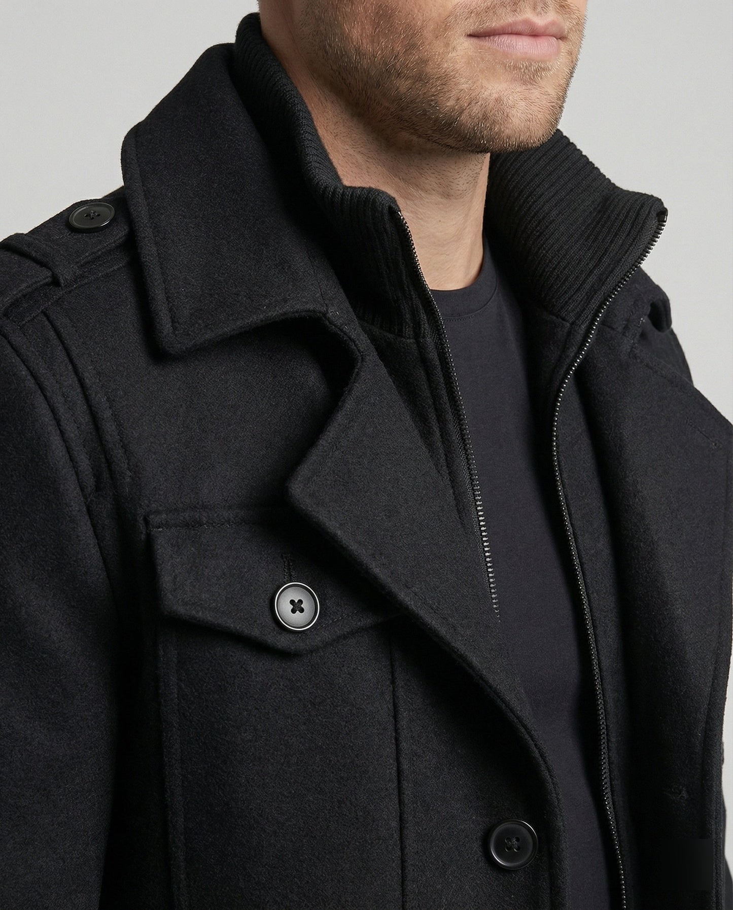 Cappotto Uomo Due Pezzi Caldo