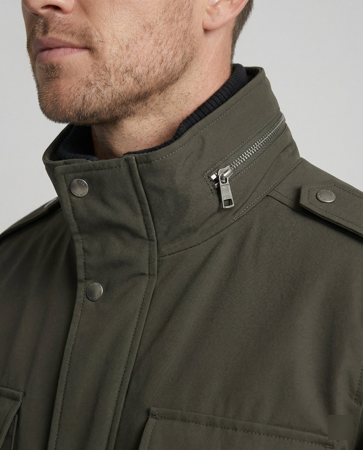 Giacca Utility Uomo Collo Alto