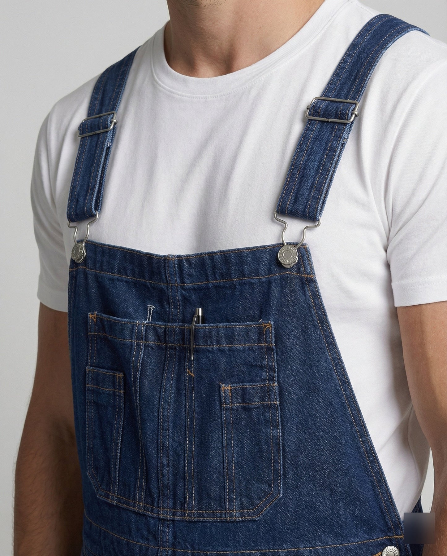 Salopette Uomo Jeans Gamba Dritta