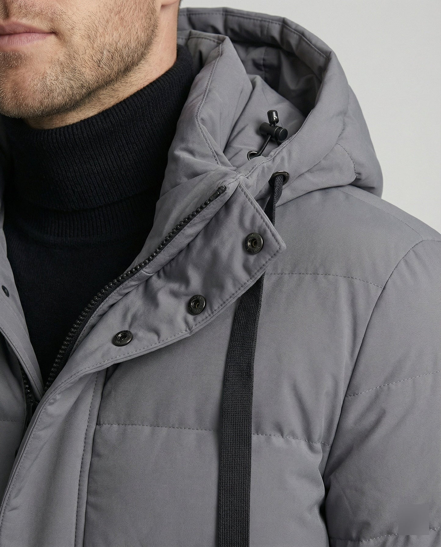 Cappotto Invernale Uomo Imbottito con Cappuccio Casual