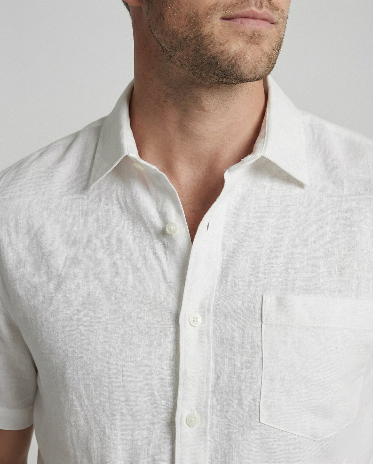 Camicia Uomo Manica Corta Cotone Stampa Palme