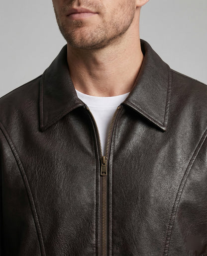 Giacca Bomber Uomo in Pelle Morbida Classica