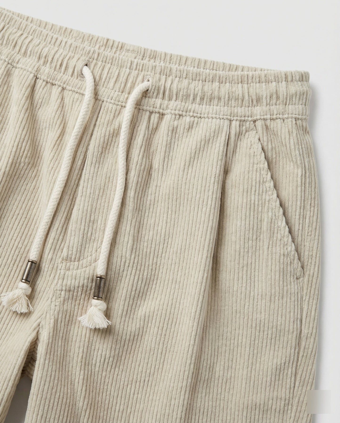 Pantaloni Uomo Velluto a Coste Vita Alta Taglio Largo
