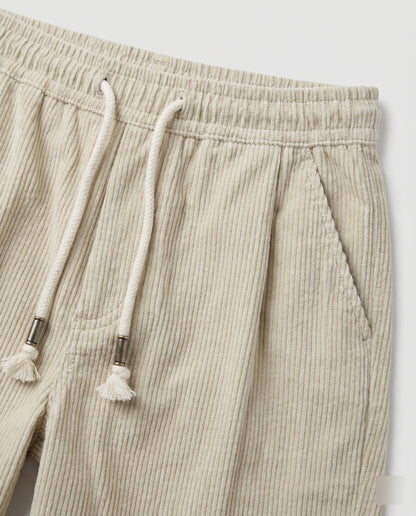 Pantaloni Uomo Velluto a Coste Vita Alta Taglio Largo
