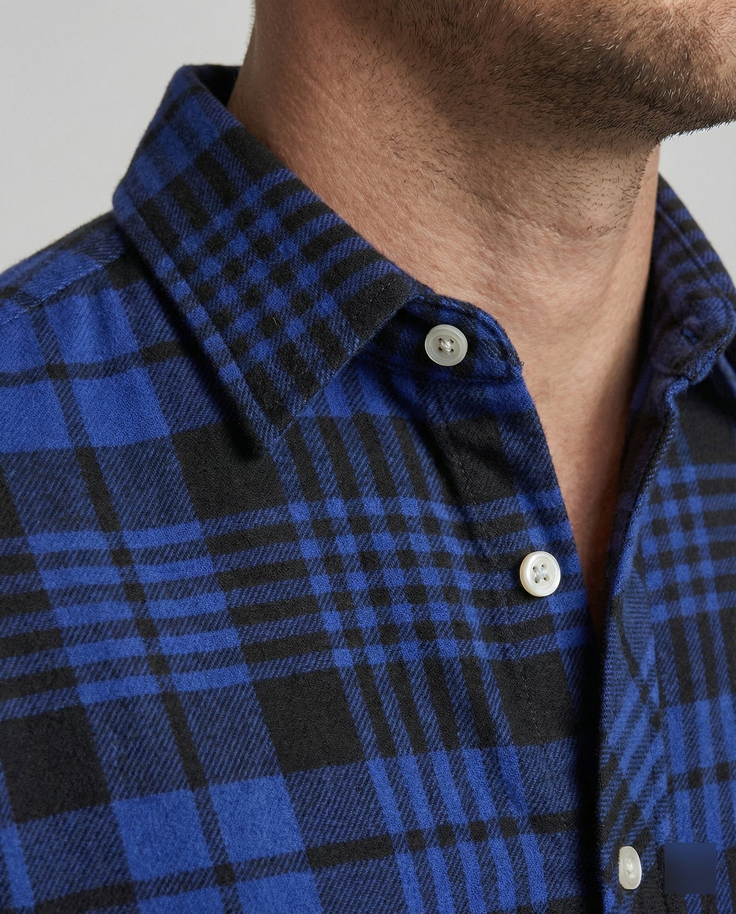 Camicia Uomo Manica Lunga Fantasia Quadri Collo Kent