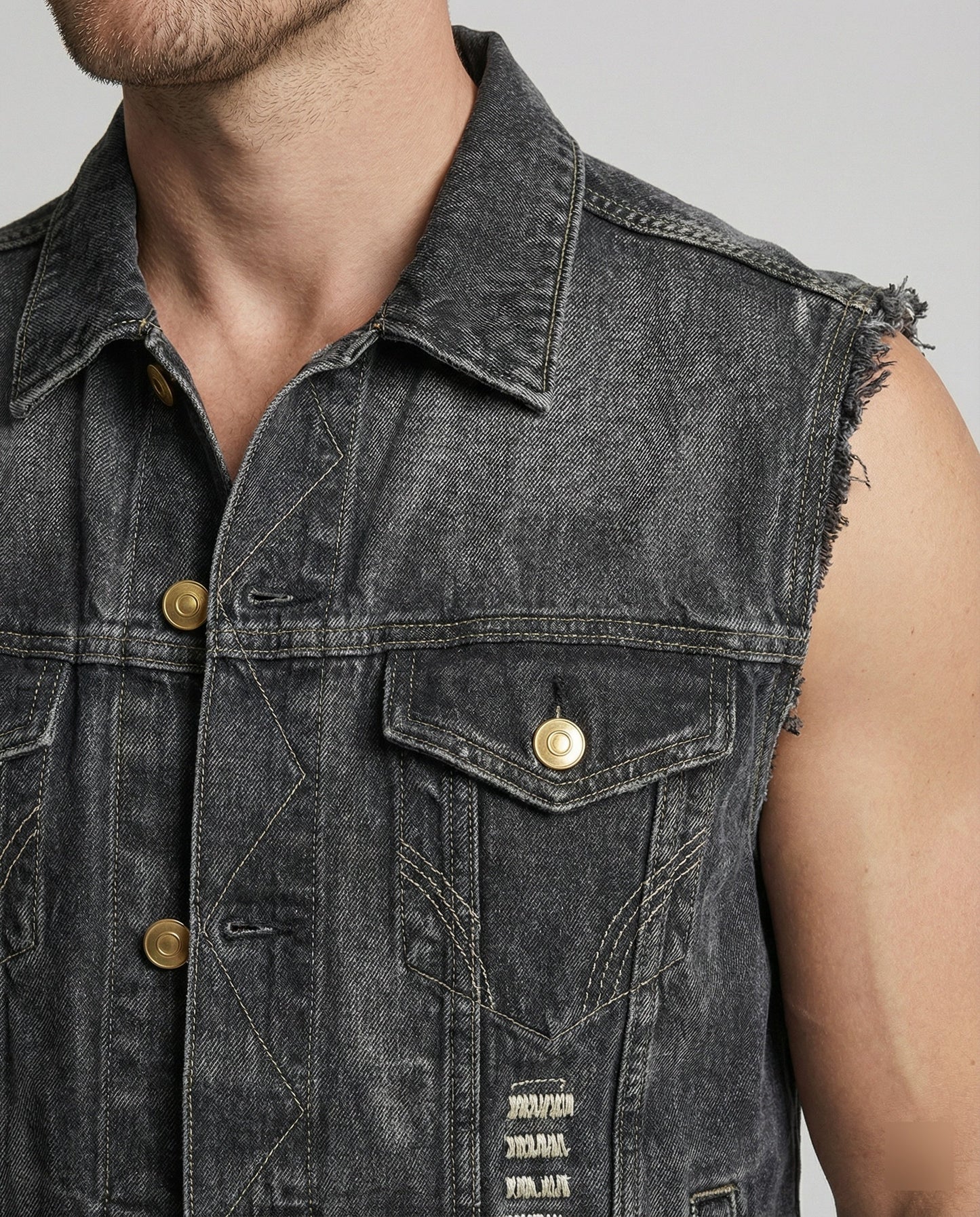 Gilet Uomo in Denim Stile Casual