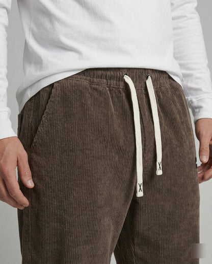 Pantaloni Uomo in Velluto a Coste con Coulisse Larga