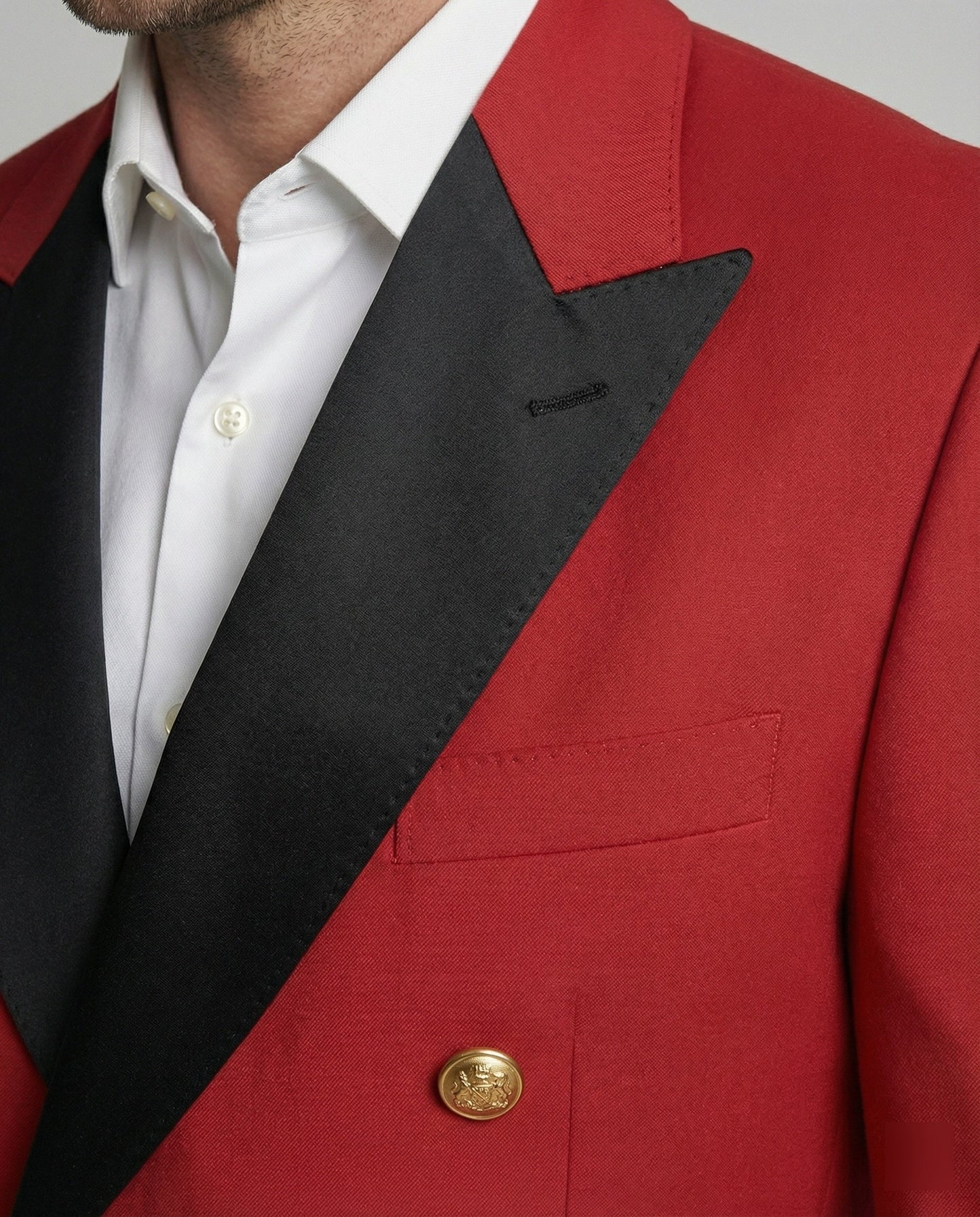 Blazer Uomo Doppiopetto Elegante con Bottoni Metallici