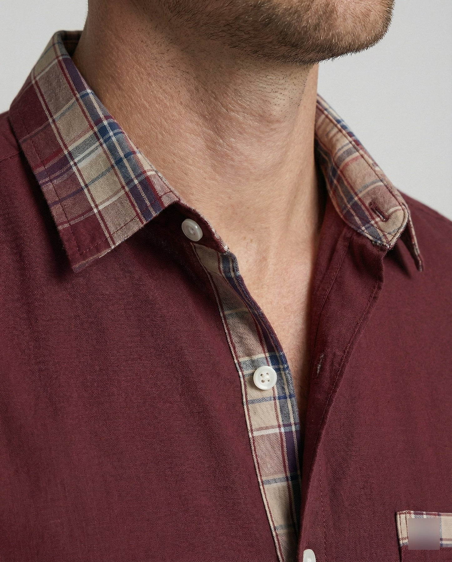 Camicia Uomo Manica Corta Fantasia Quadri Casual