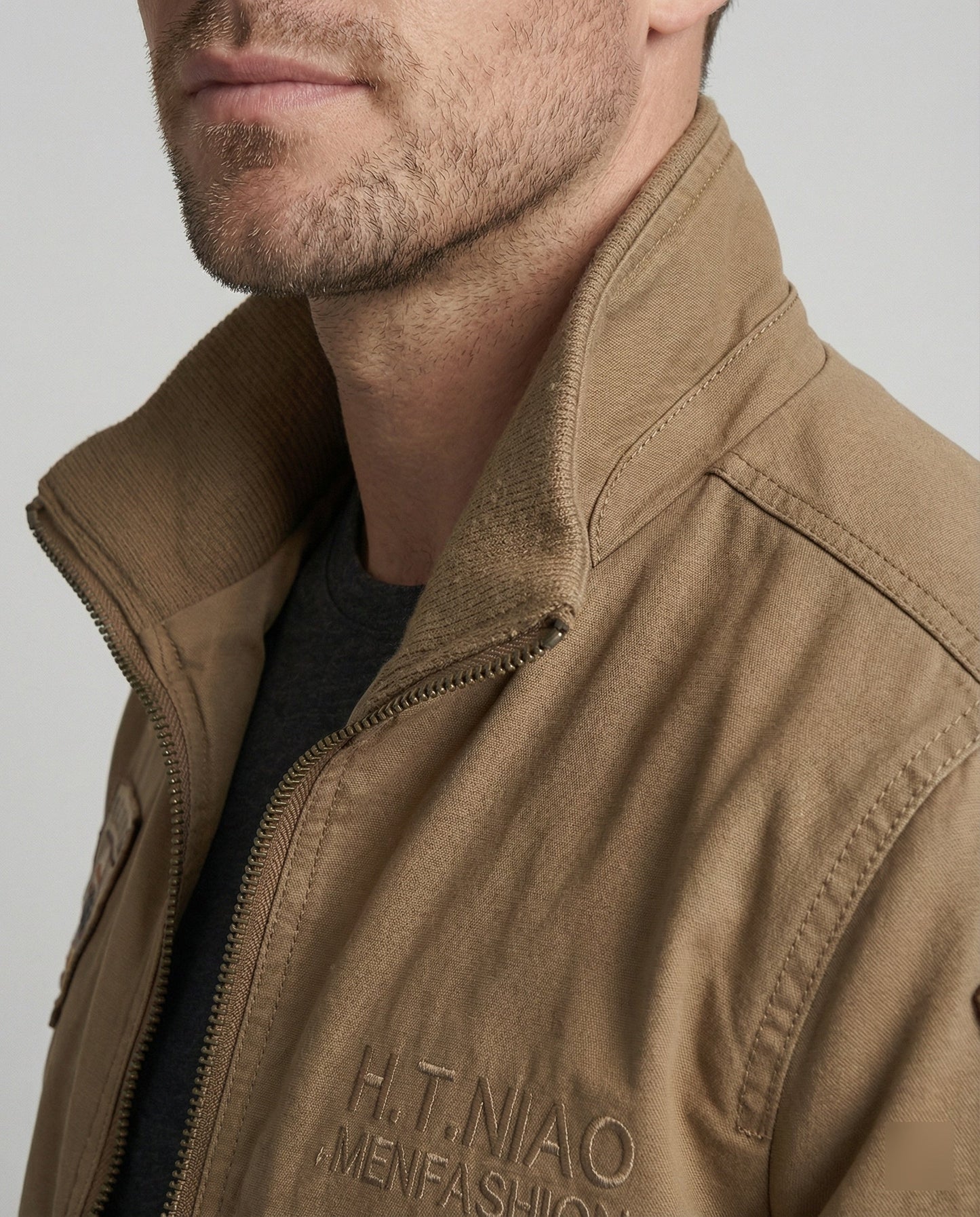 Giacca Bomber Uomo Stile Militare Regular