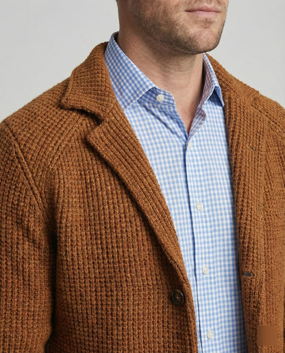 Blazer Uomo in Maglia con Colletto a Risvolto