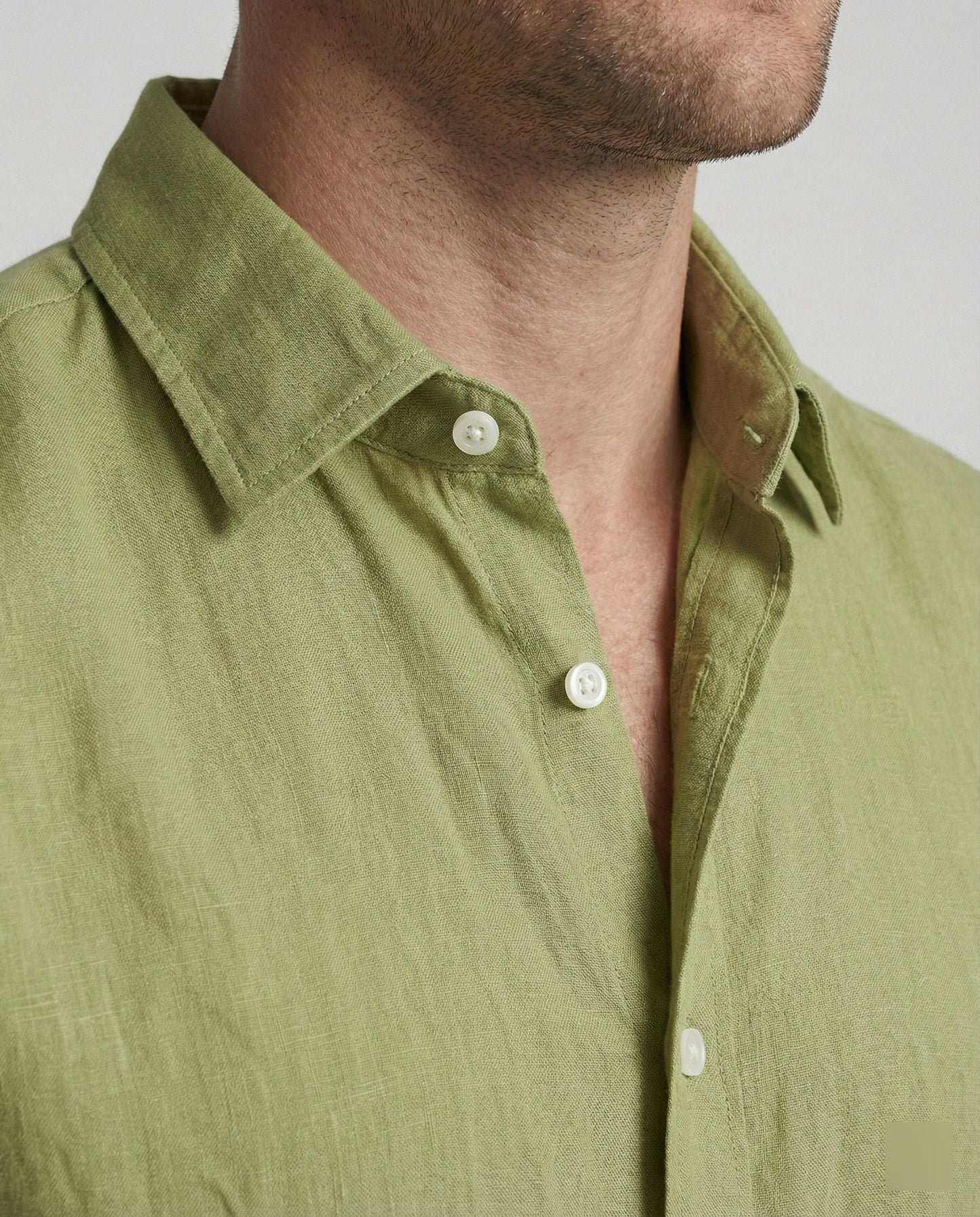 Camicia Uomo Lino Colletto Kent Estiva