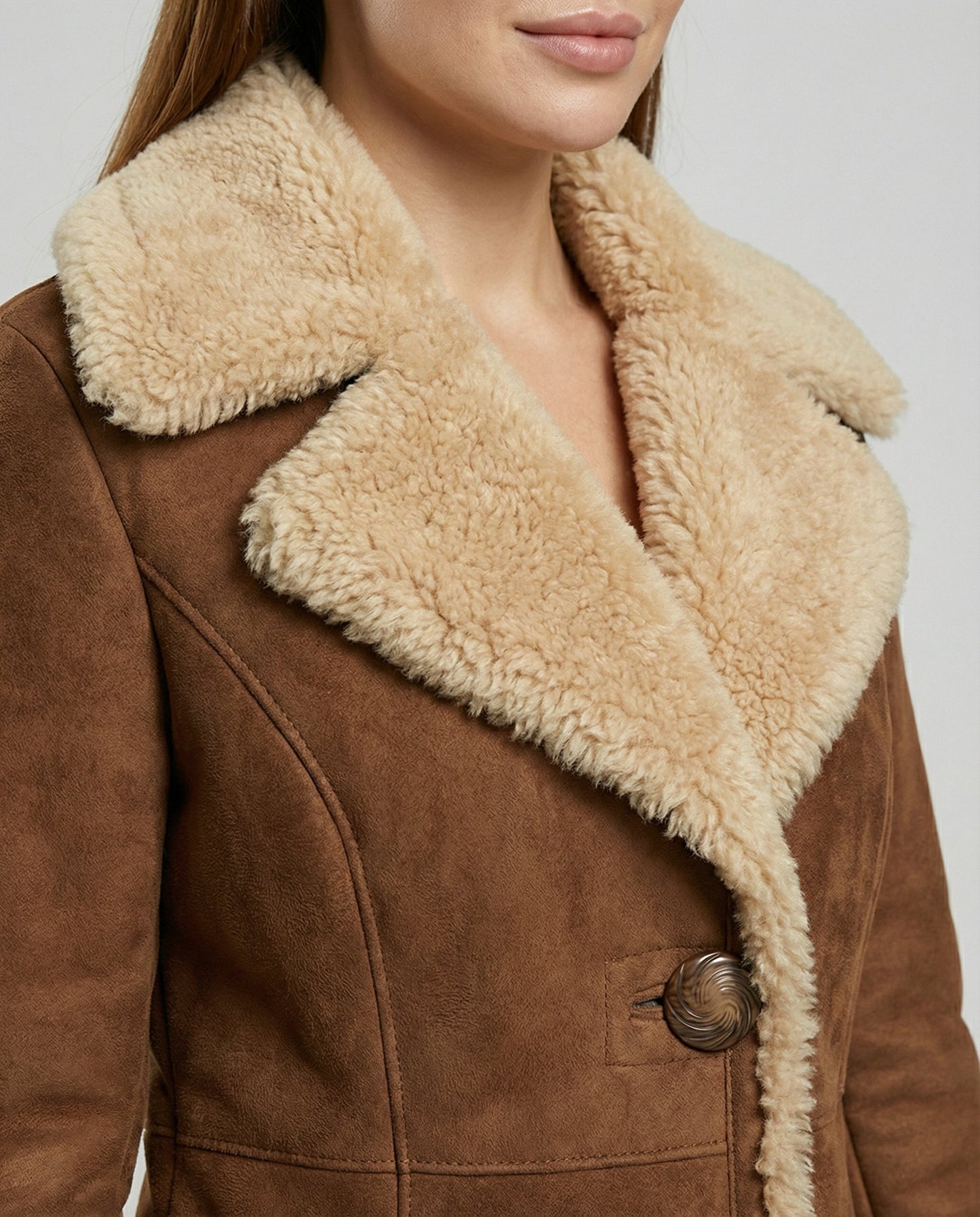 Trenchcoat Donna in Pelle Scamosciata Elegante