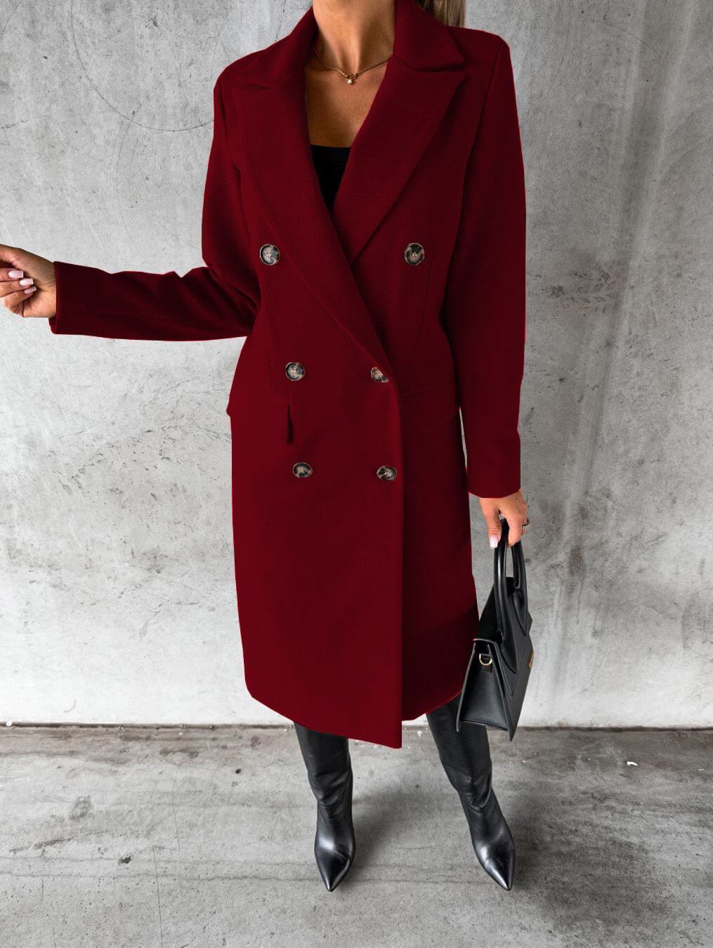 Cappotto Uomo Invernale Taglio Classico Con Bottoni