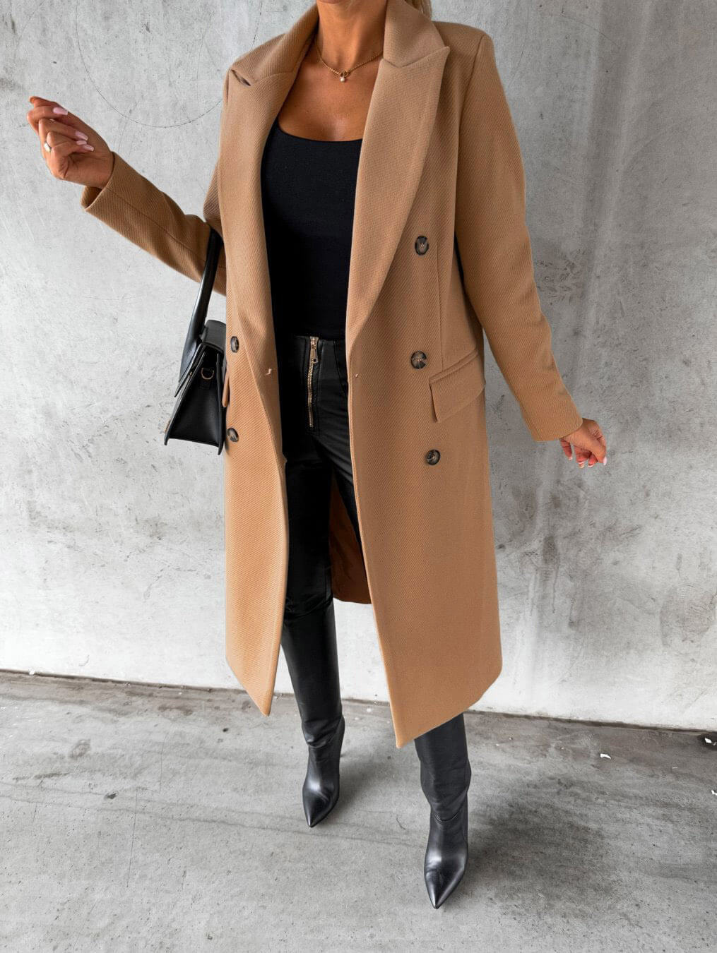 Cappotto Uomo Invernale Taglio Classico Con Bottoni