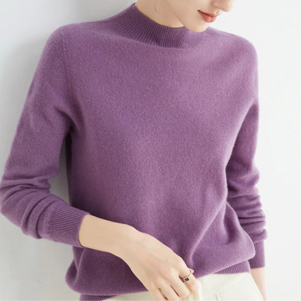 Maglione Donna in Cashmere Morbido Girocollo Invernale - Brentozzi