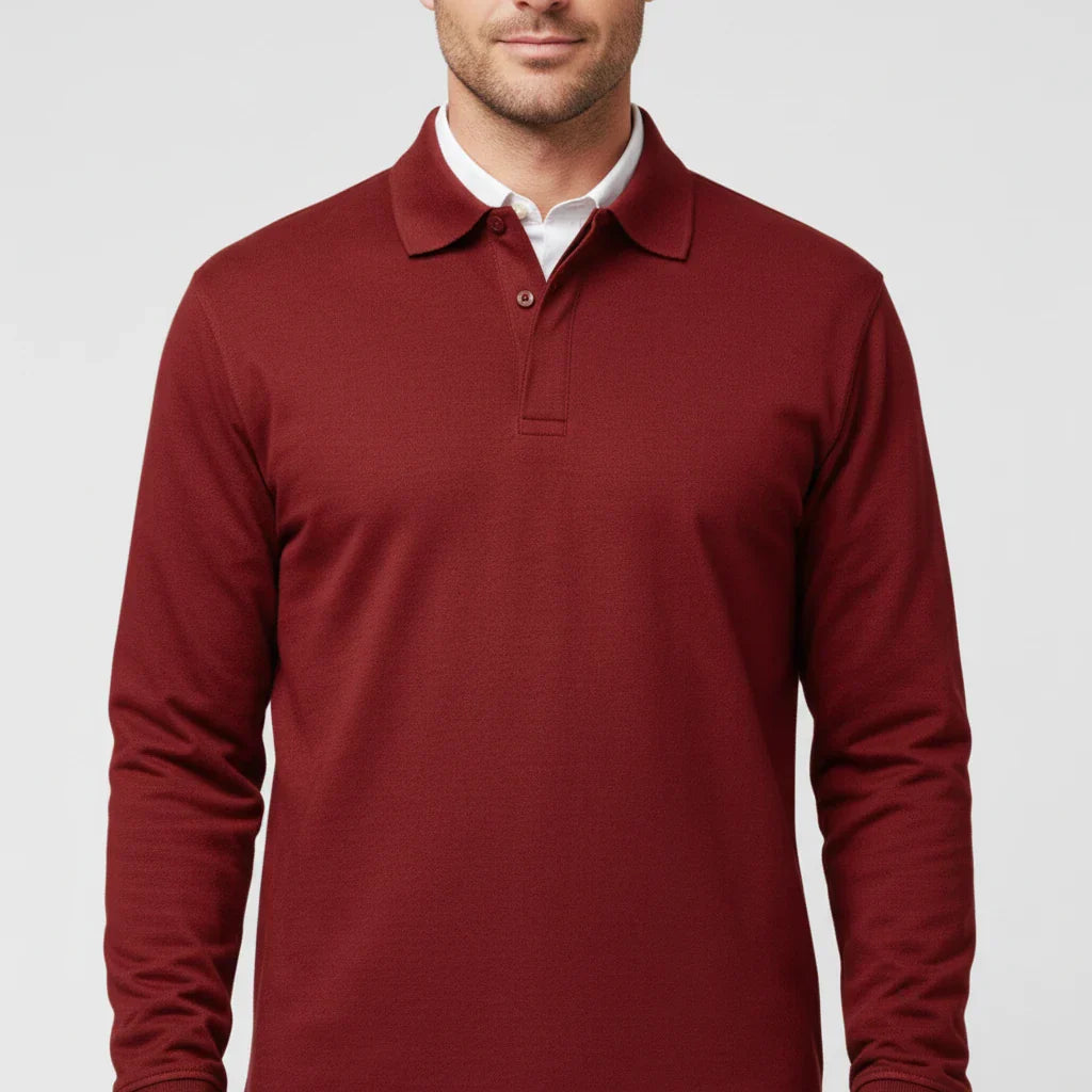 Polo Uomo Manica Lunga Classica Cotone