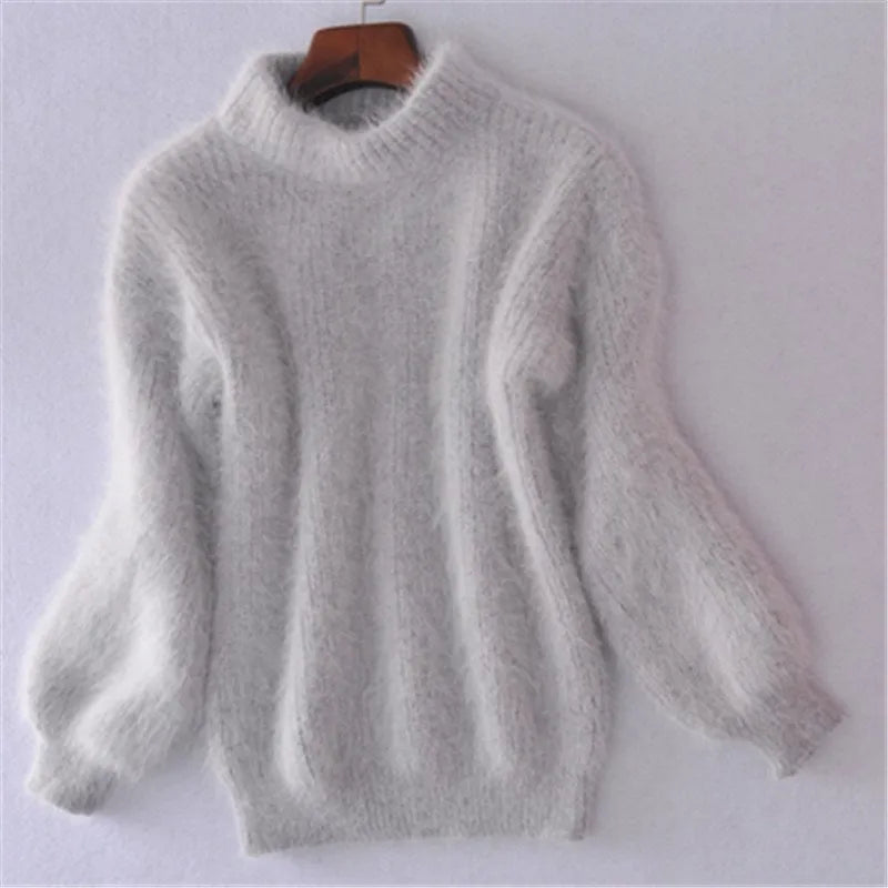 Maglione Donna a Collo Alto in Maglia Morbida