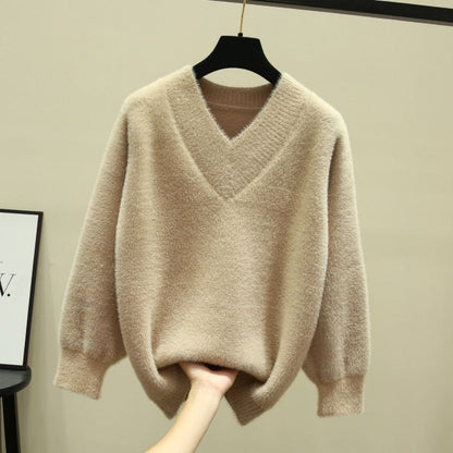 Maglione Donna Scollo a V Manica Lunga