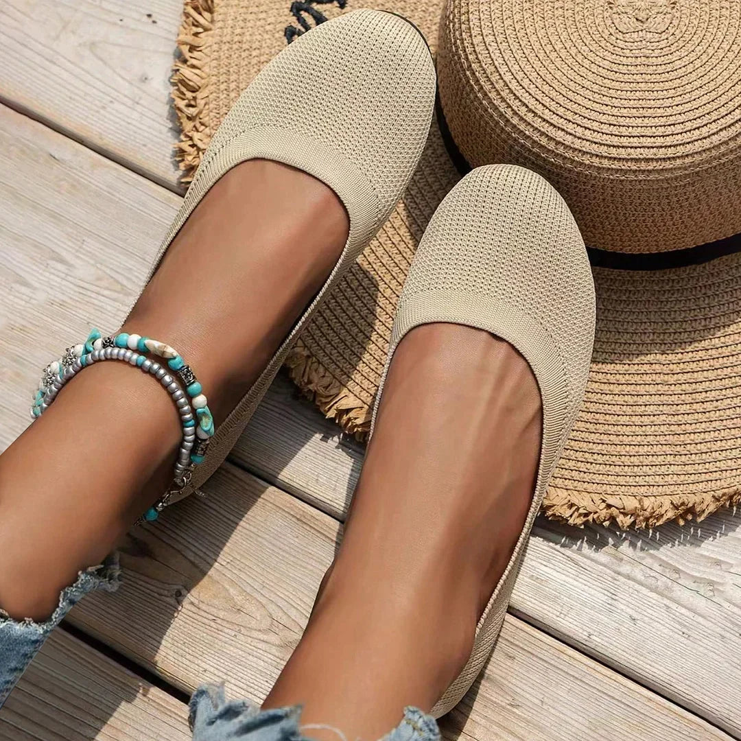 Scarpe Donna Basse Punta Tonda Slip-On Comode