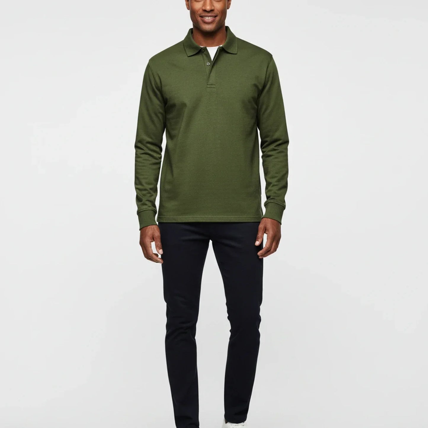 Polo Uomo Manica Lunga Classica Cotone