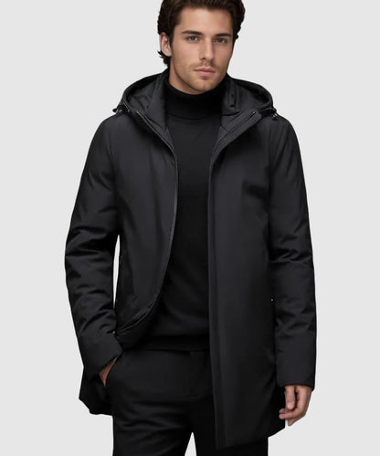 Parka Uomo Lungo con Tasche Multiple Caldo e Moderno