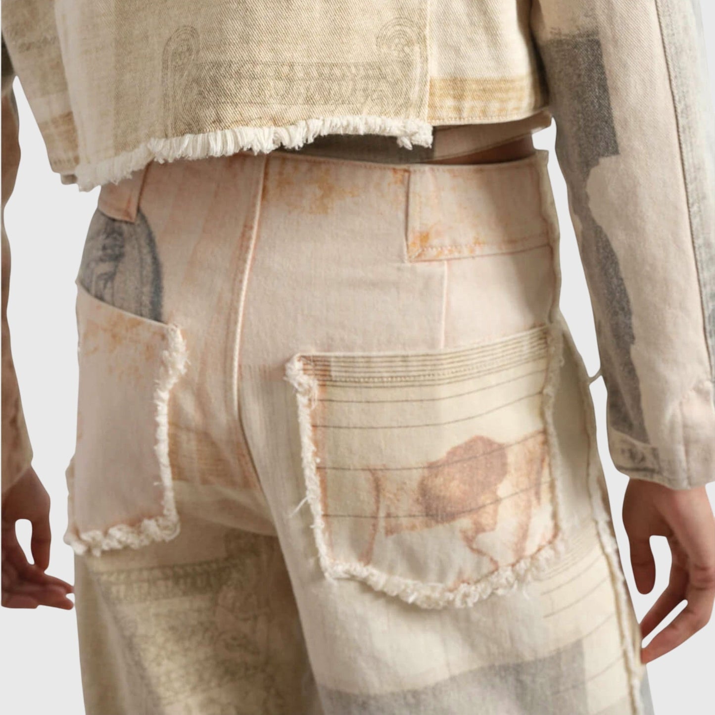 Jeans Donna Vintage Vita Alta Stampa