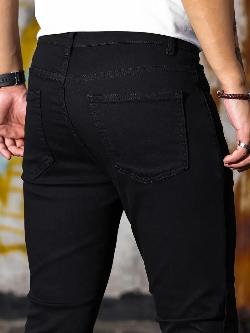 Jeans Skinny Uomo in Denim Stretch Comfort Fit