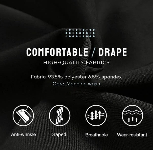 Pantaloni Uomo Stretch Vestibilità Classica Lunghezza Regolare