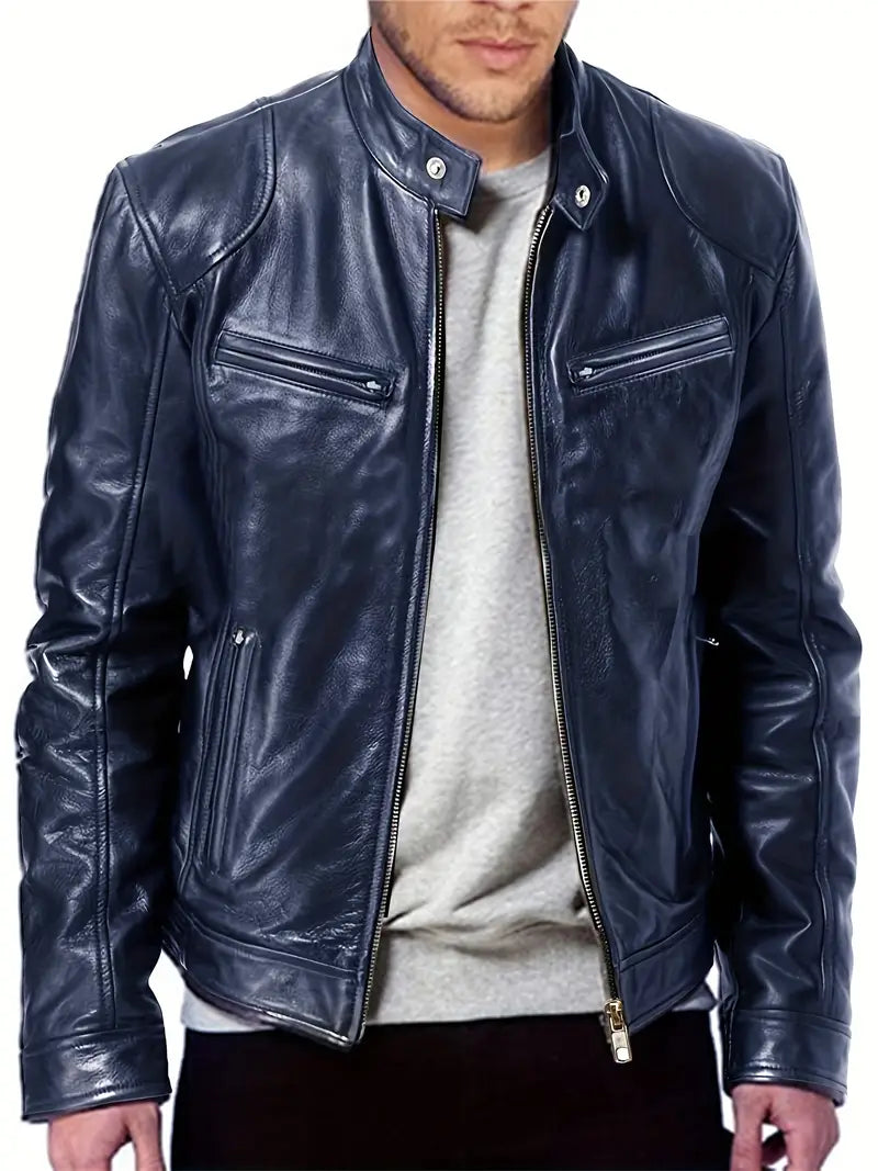 Giacca Uomo in Pelle Stile Classico Vestibilità Moderna - Brentozzi