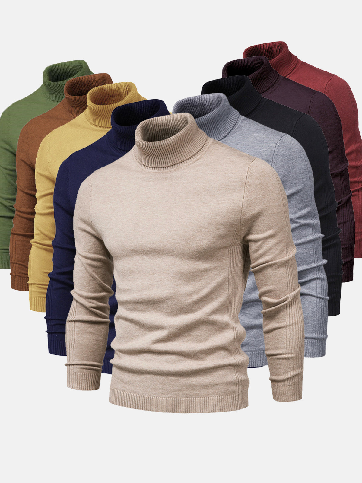 Maglione Uomo Collo Alto Corto Lavabile