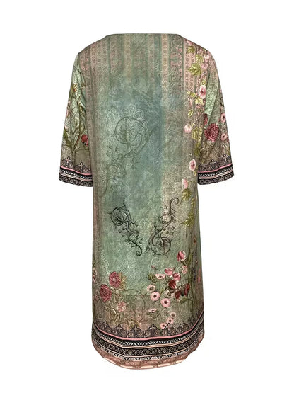 Abito Mini Donna Vintage Scollo a V