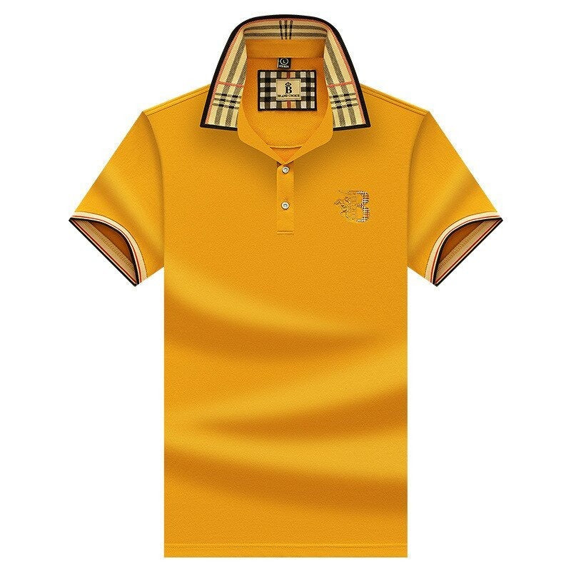 Polo Uomo Manica Corta Business Casual Fantasia Quadri